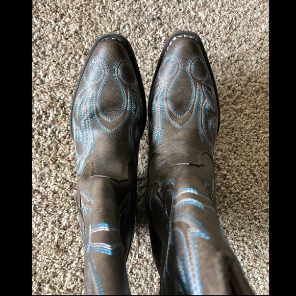 Roper Riley Brown Snip Toe Boots - Picture 4 of 8